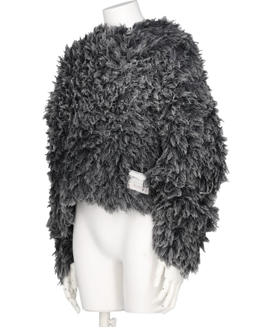 BLEACHED SHAGGY KNIT PULLOVER