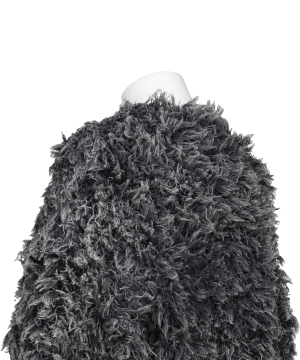 BLEACHED SHAGGY KNIT PULLOVER