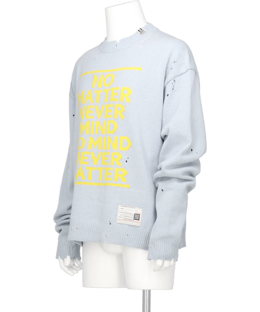 LETTERED KNIT PULLOVER