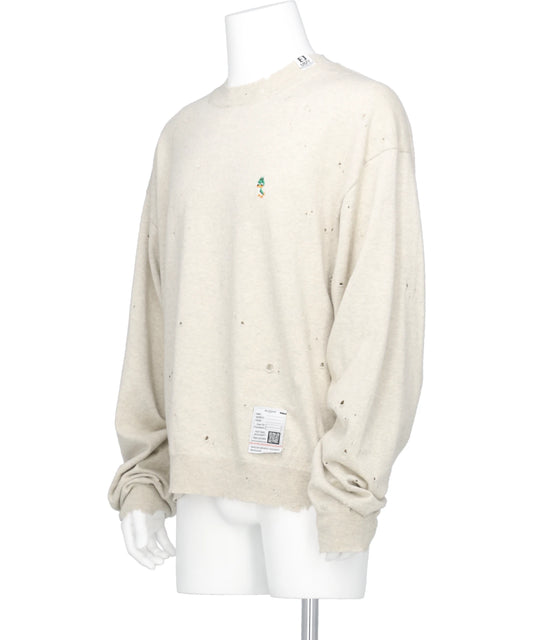 DISTRESSED KNIT PULLOVER