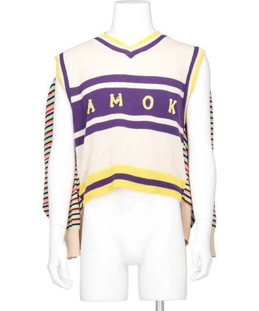 BACK-TO-FRONT BORDER KNIT