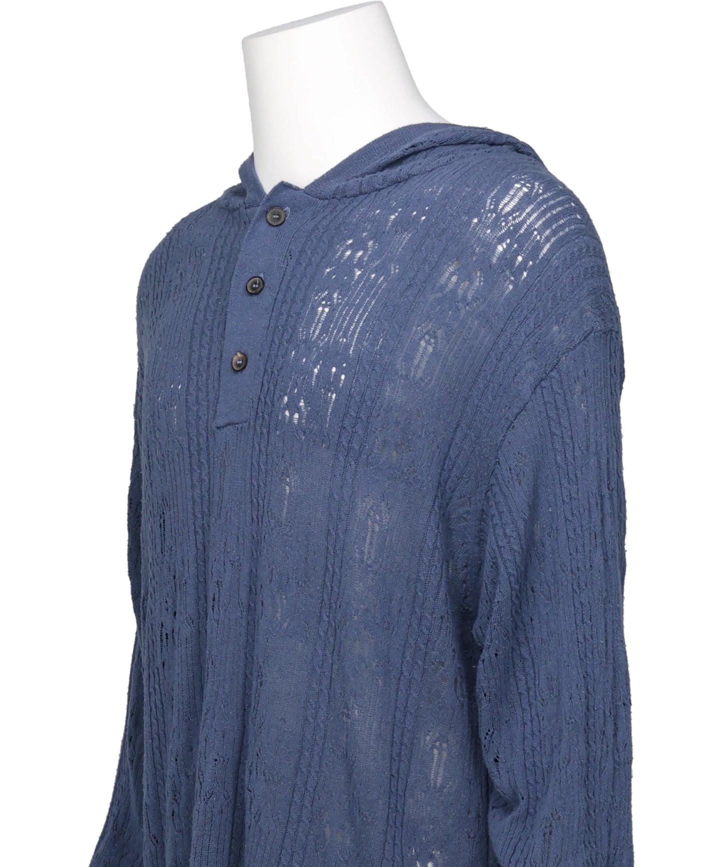 SILK LACE KNIT HOODIE