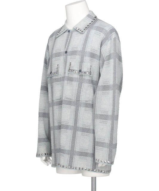 KNIT CHECK SHIRT