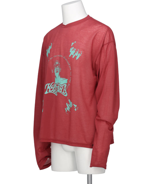 “JEALOUSY BOY” SHEER JERSEY L/S TEE