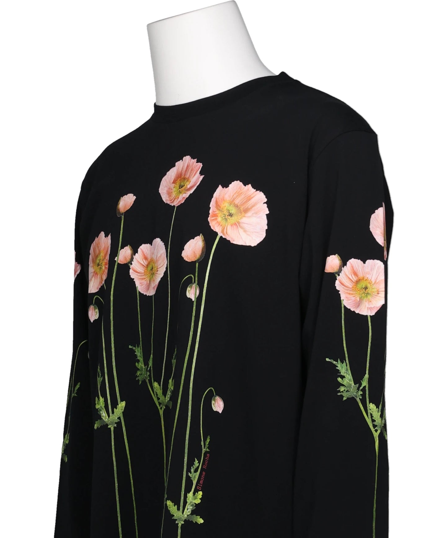 POPPY FIELD PRINT LONG SLEEVE T-SHIRT
