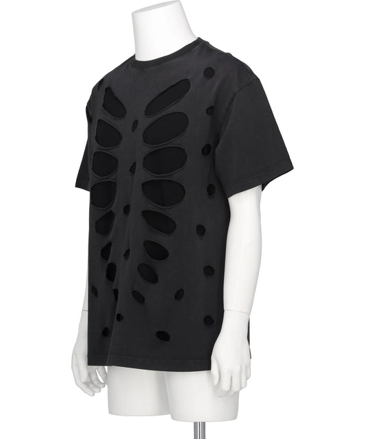 T-SHIRT SEMI-DISTRESSED DOUBLE LAYER