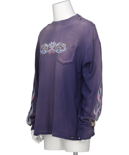 “ROSE-KMY” DISTRESSED LONG-SLEEVET-SHIRT