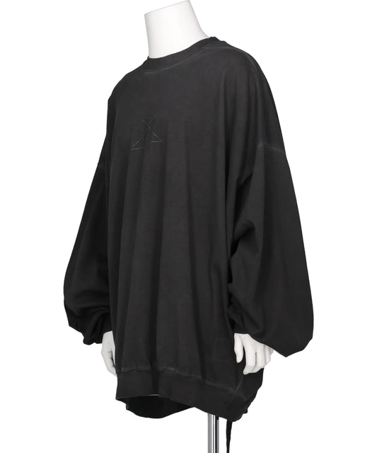 HUN CREWNECK - FADED BLACK/SILVER