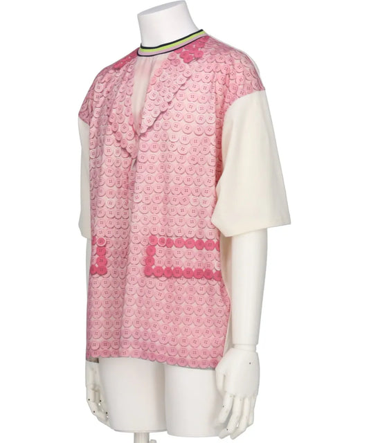 PHOTO GRAPHIC T-SHIRT (PINK BUTTON)