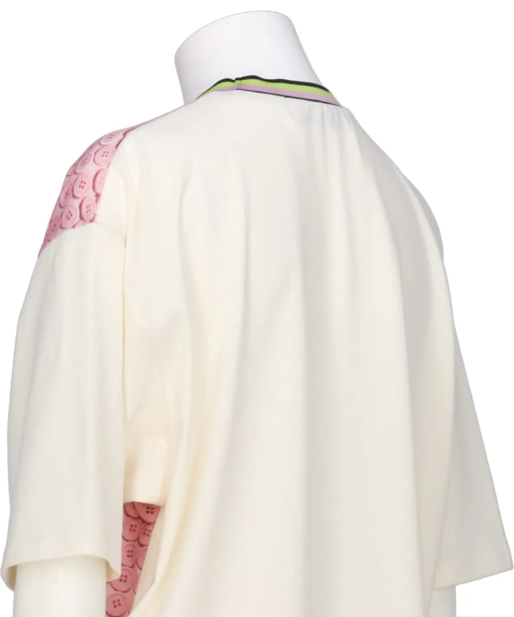 PHOTO GRAPHIC T-SHIRT (PINK BUTTON)