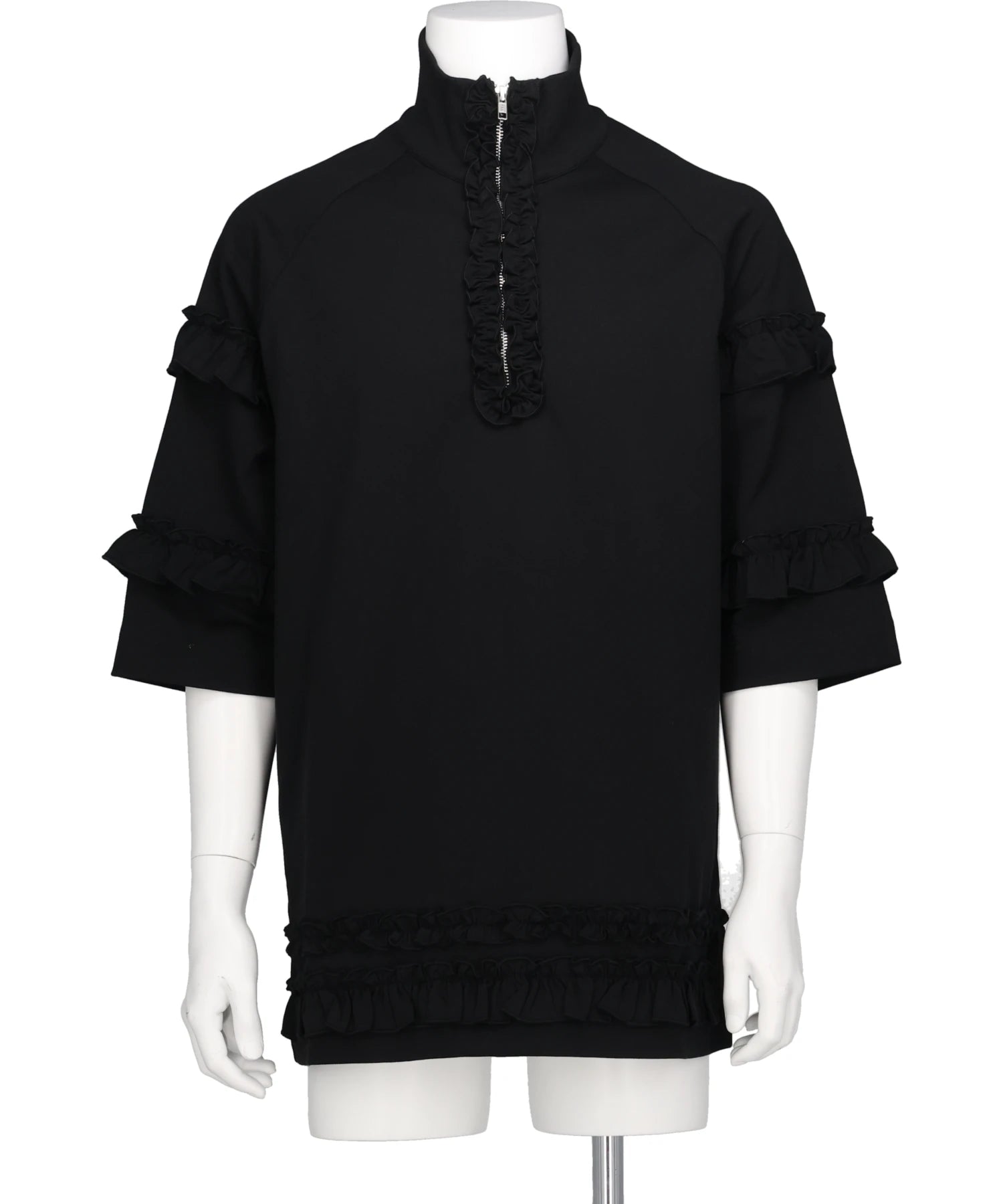 Simone Rocha(シモーネ ロシャ) 2026SS MOCK NECK RUFFLE FRILL ZIP T