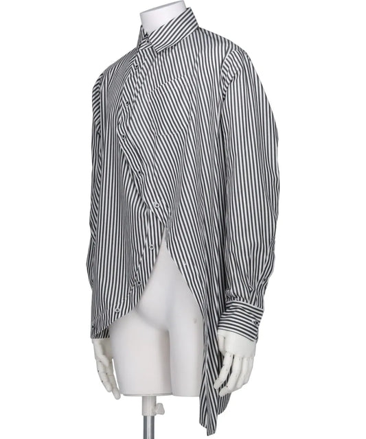 BALL STRIPE SHIRT BLACK�~WHITE