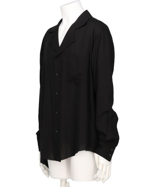TENSEL ASYMMETRY OPEN COLLAR SHIRT