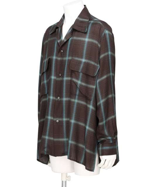 OMBRE PLAID WPOCKET SHIRT