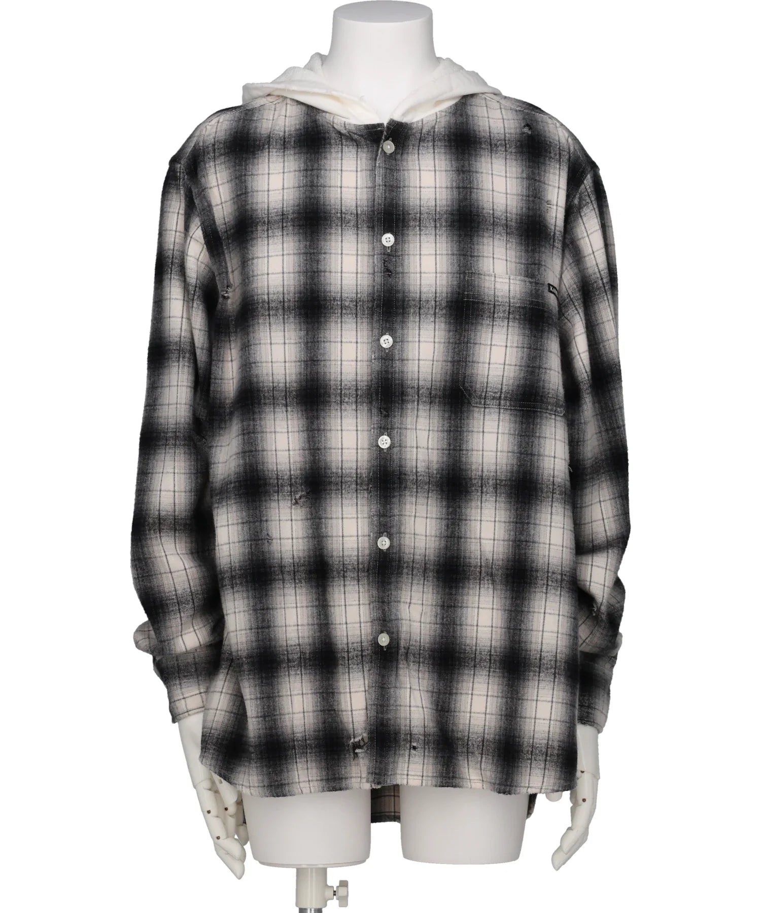 KAMIYA(カミヤ)DISTRESSED HOODED CHECKED SHIRT – MIDWEST ONLINE STORE