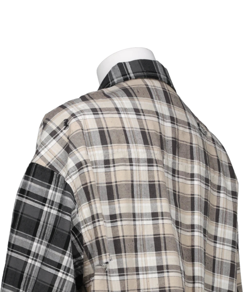 REPAIRED CRAZY CHECKED SHIRT