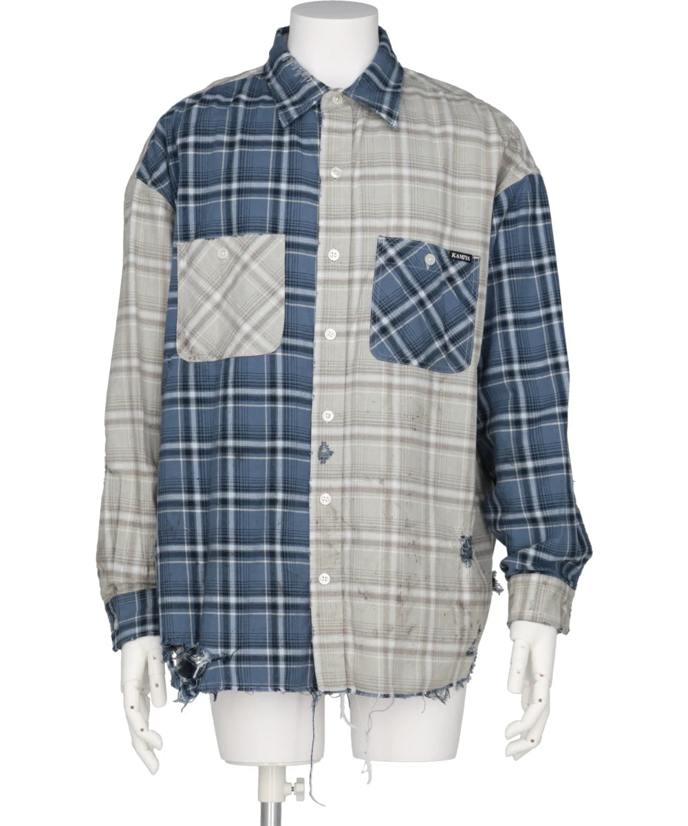 REPAIRED CRAZY CHECKED SHIRT – MIDWEST ONLINE STORE