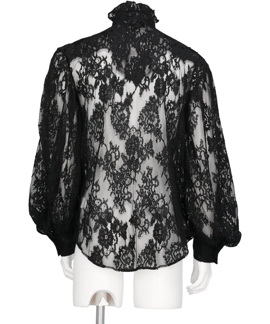 PUFF SLEEVE LACE SHIRT