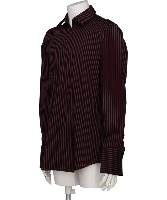 STRIPE SIM-PLE ZIP SHIRT