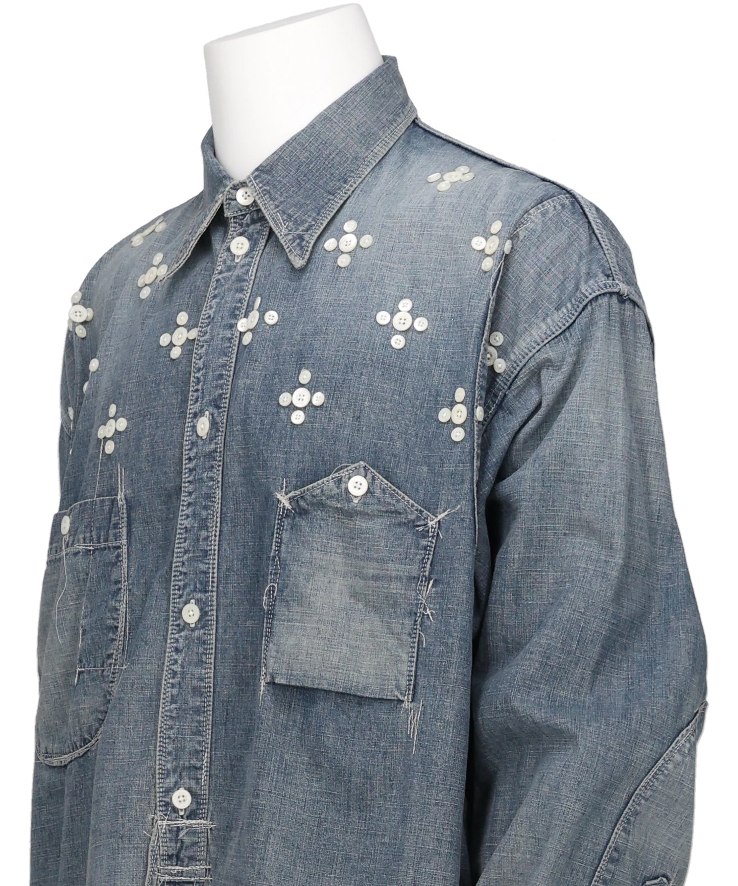 "BENJAMIN"BUTTON 8-OZ DENIM WORK SHIRT