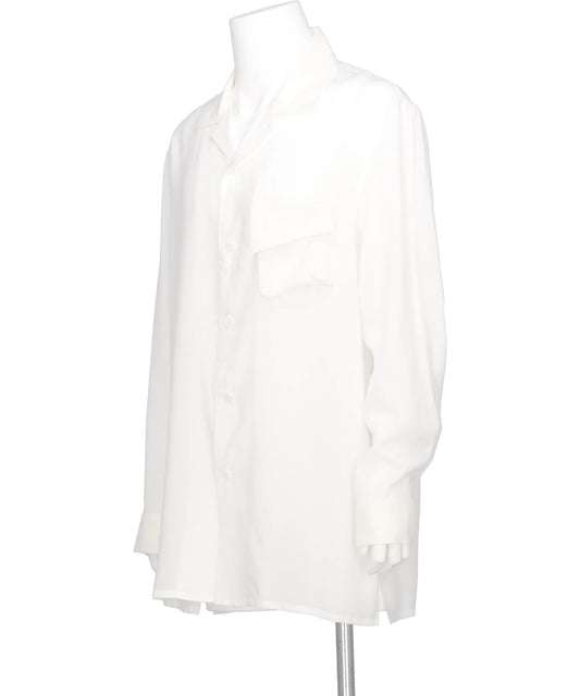 OPEN-COLLAR RAYON SHIRT