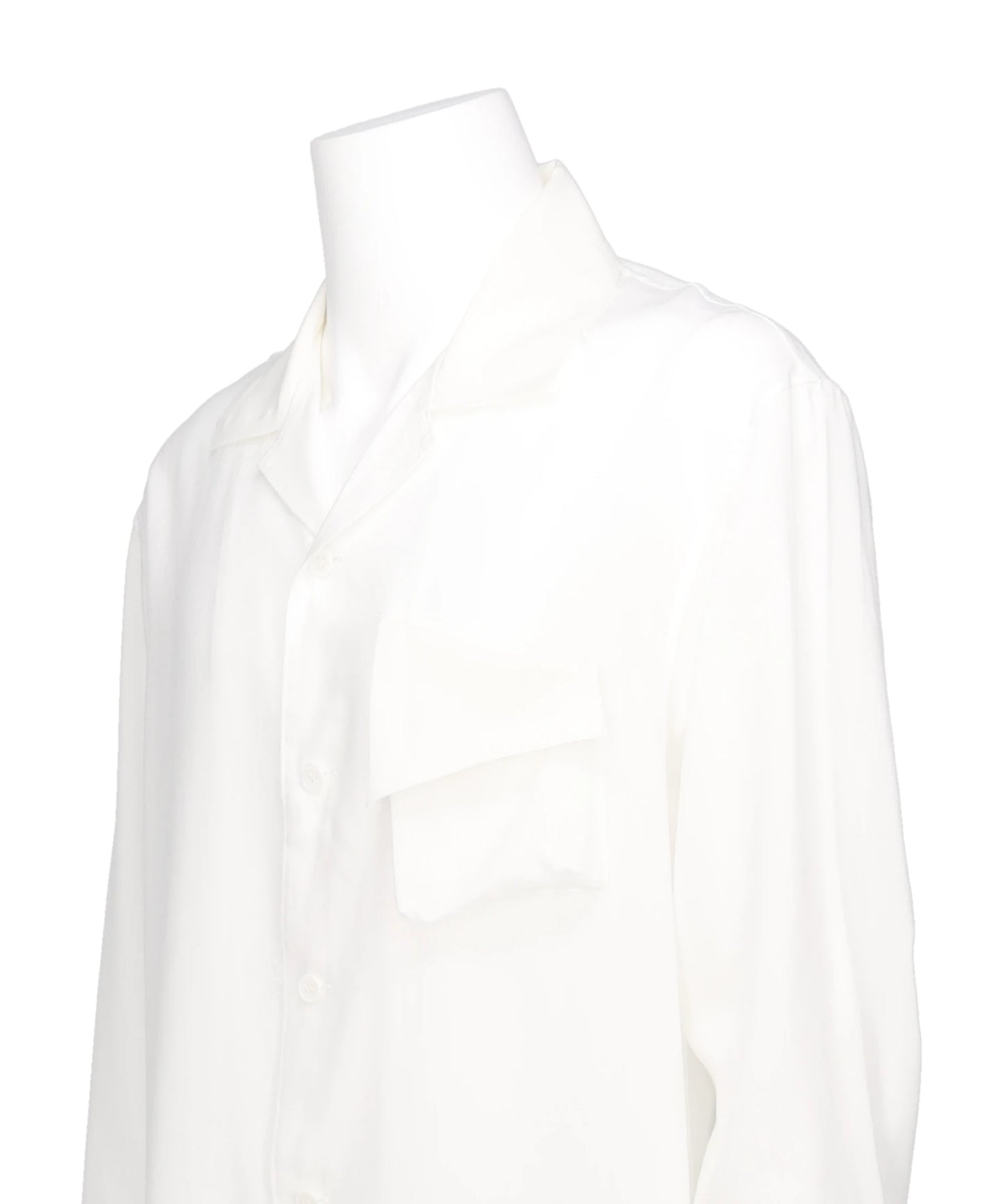 OPEN-COLLAR RAYON SHIRT