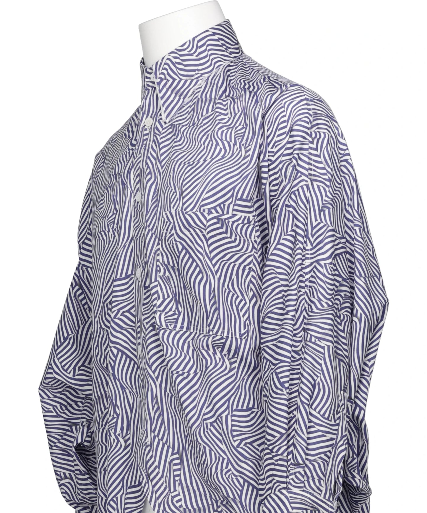 CRAZY STRIPE DOLMAN SHIRT