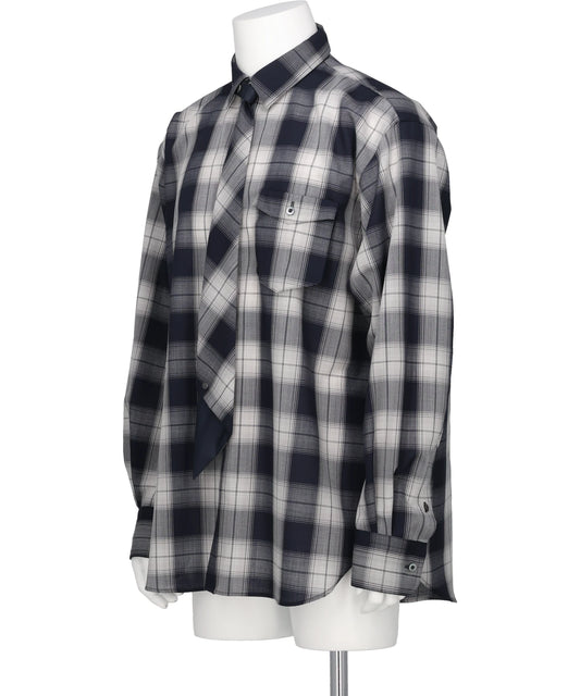 OMBRE CHECK NECKTIE SHIRT