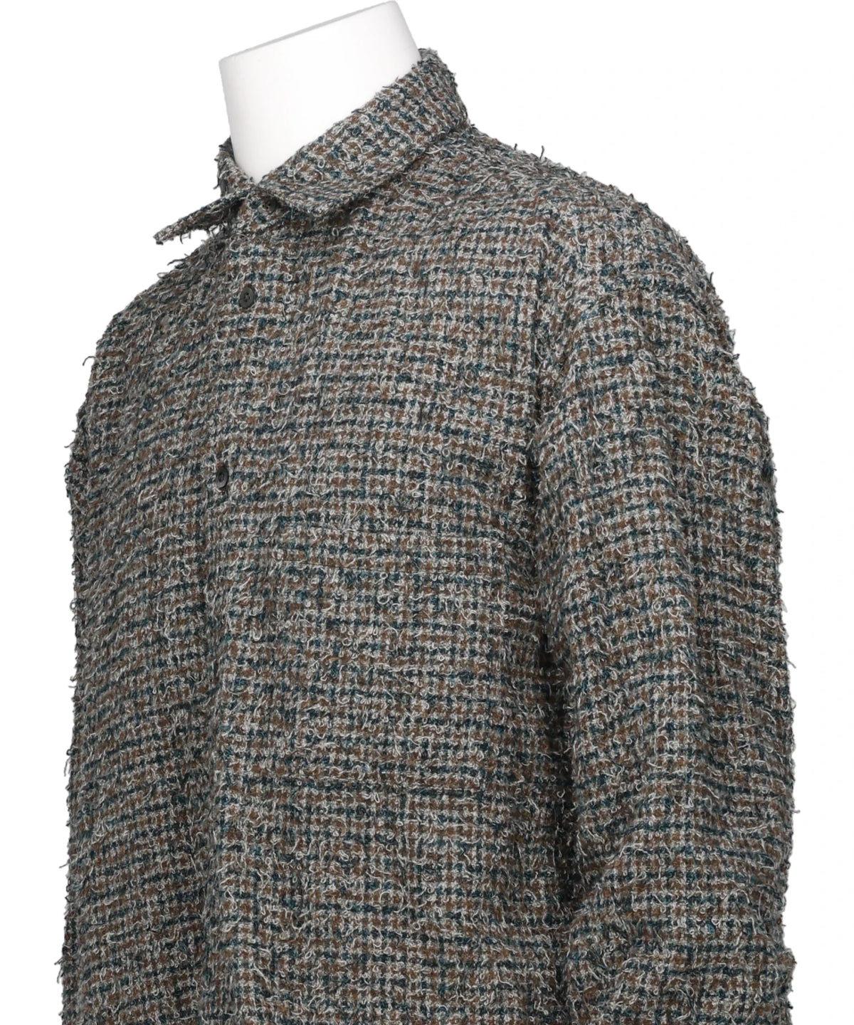 NEEDLEPUNCHED COTTON PLAID SHIRT