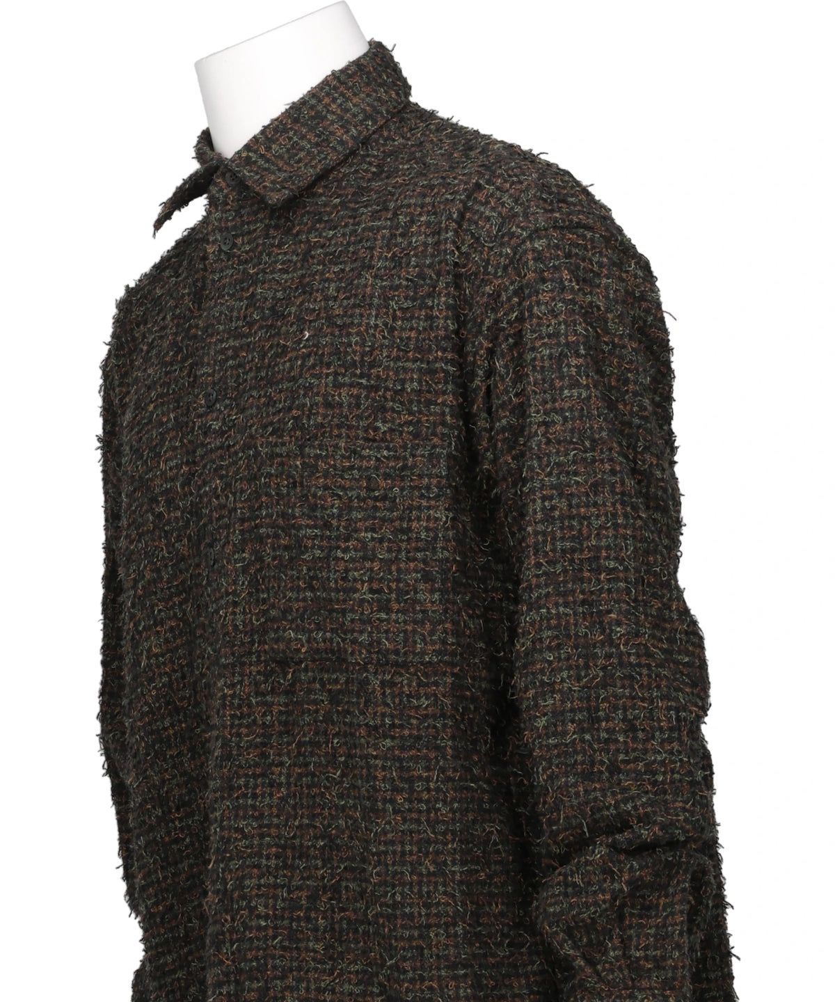 NEEDLEPUNCHED COTTON PLAID SHIRT