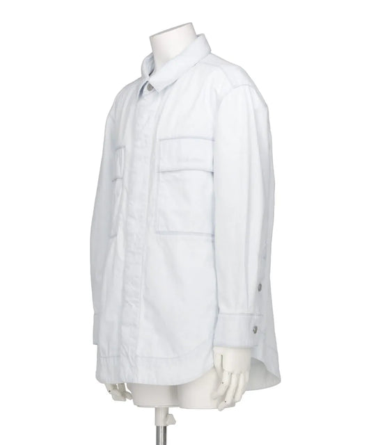 DENIM SHIRT JACKET WITH CARGO POCKETS