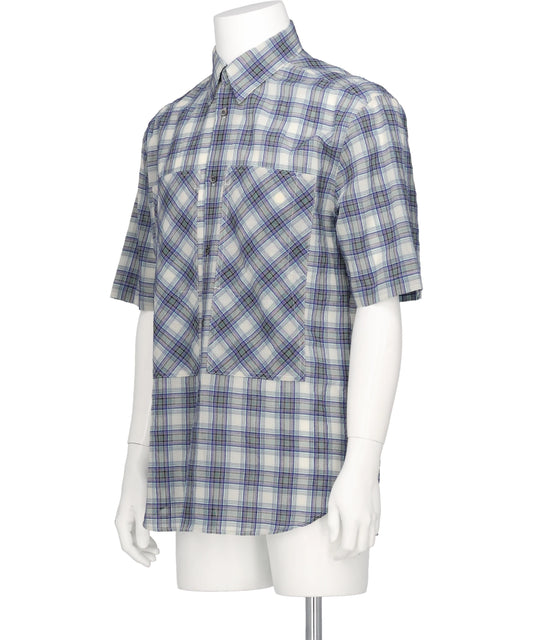 “COTTON CHEC” W-PKT DRESS H-S SHIRT