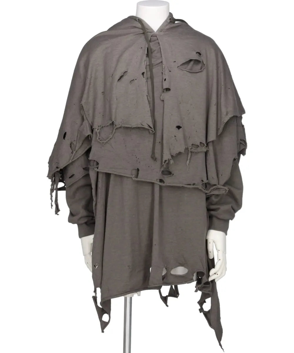 トップス doublet PHANTOM FRAYED PONCHO T-SHIRT トップス doublet PHANTOM FRAYED PONCHO T-SHIRT PHANTOM FRAYED