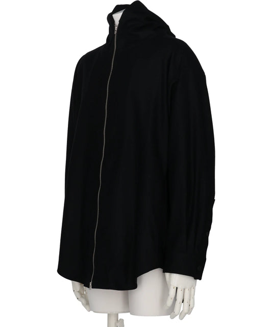 ZIP-UP HOODIE IN WOOL FLANNEL