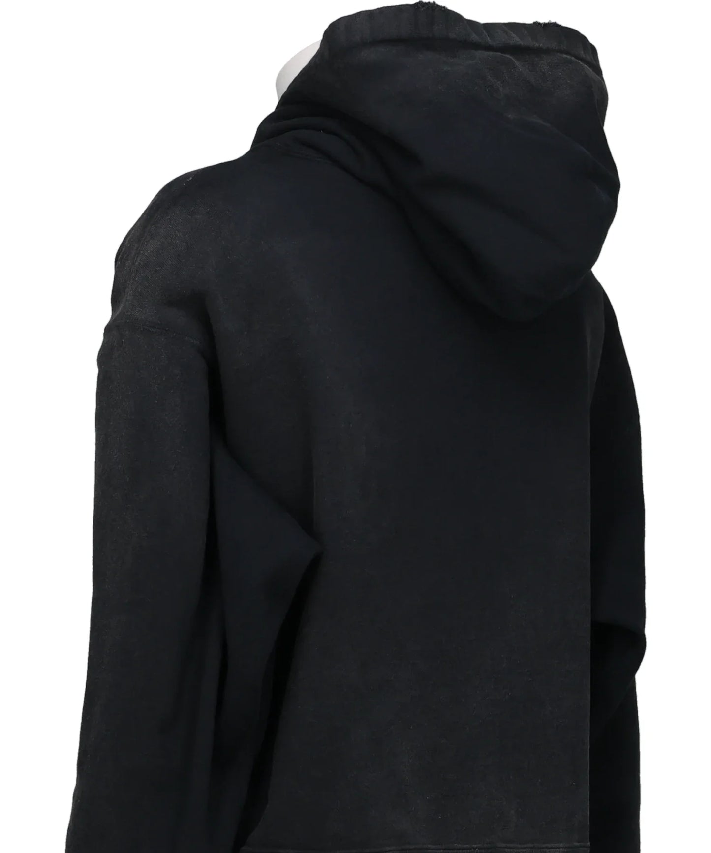 “ROSE”DISTRESSED ZIP SHORT HOODIE