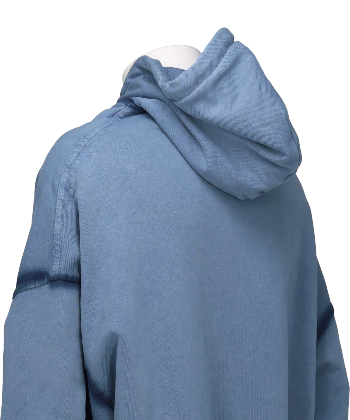OS SHOULDERLESS HOODIE CUT AV-LOGO BLUE