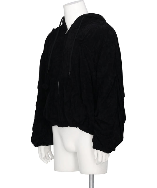 DEFLATED BALLOON VELOUR HOODIE