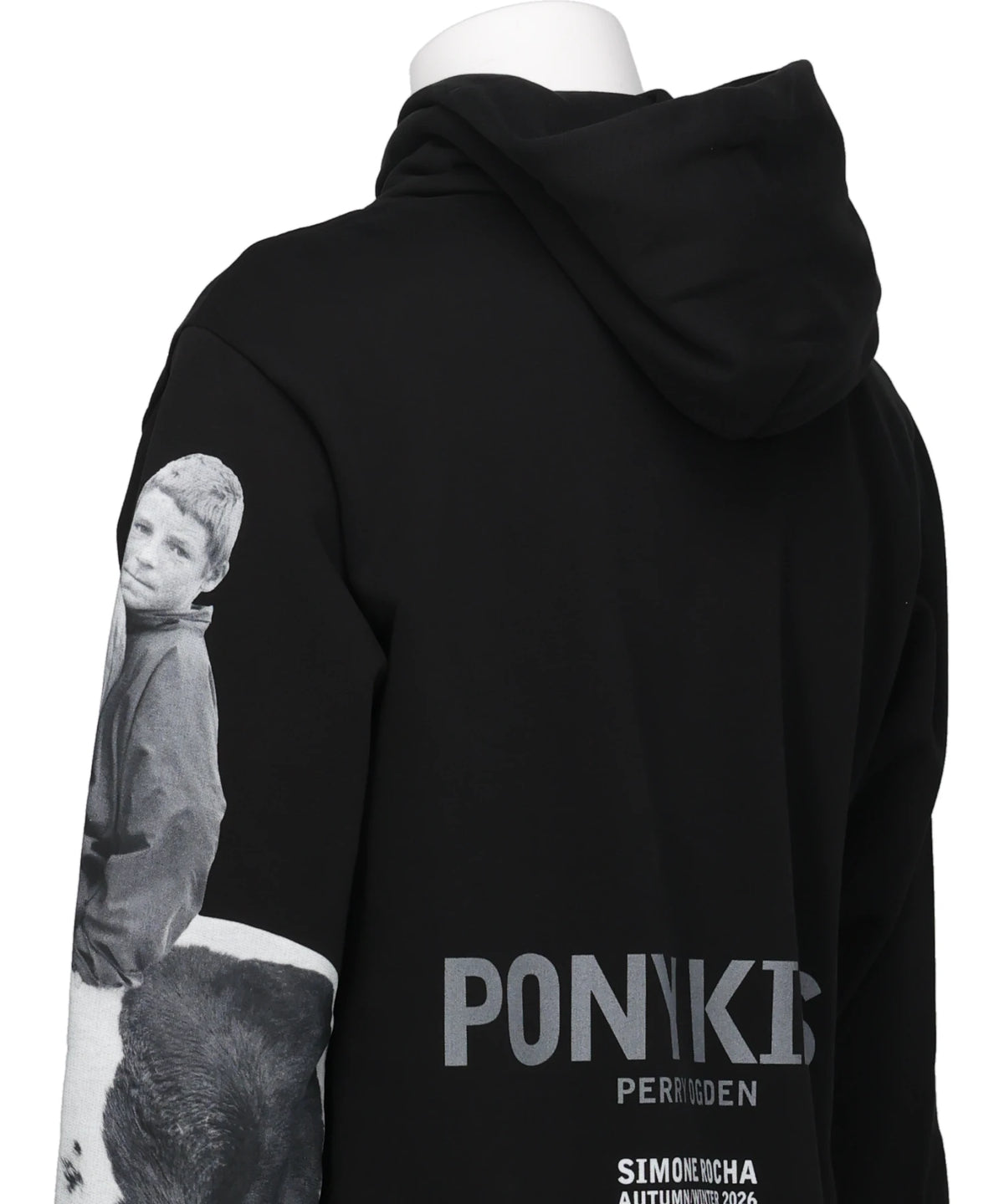 BOXY PONY KID PRINT HOODIE