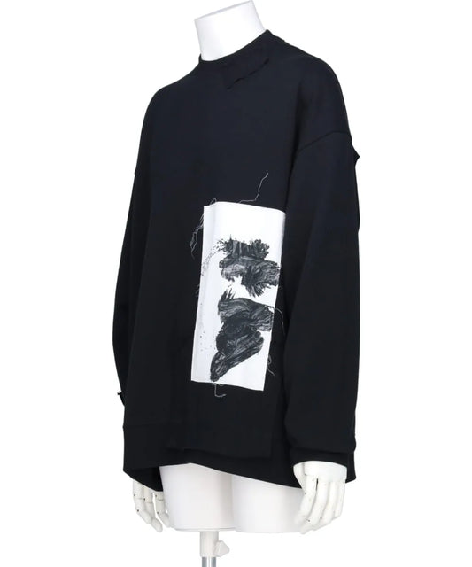ALMOSTBLACKE~YUICHI INOUE REMAKE PRINT SWEAT