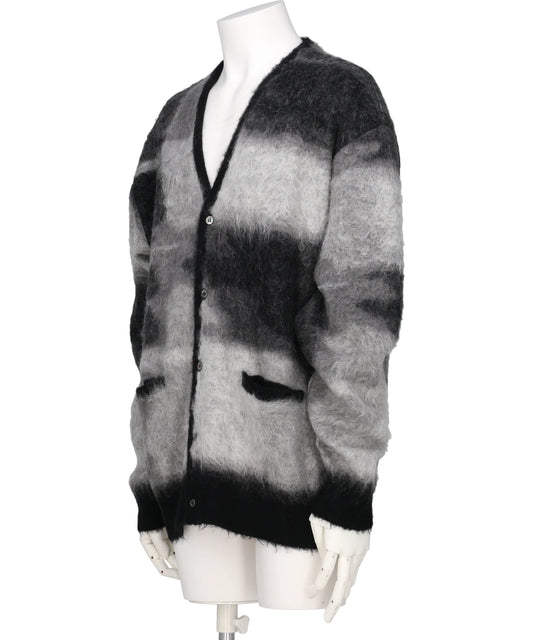 KID MOHAIR JACQURAD CARDIGAN - BEAM