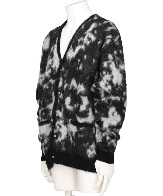 KID MOHAIR JACQURAD CARDIGAN - KOMOREBI
