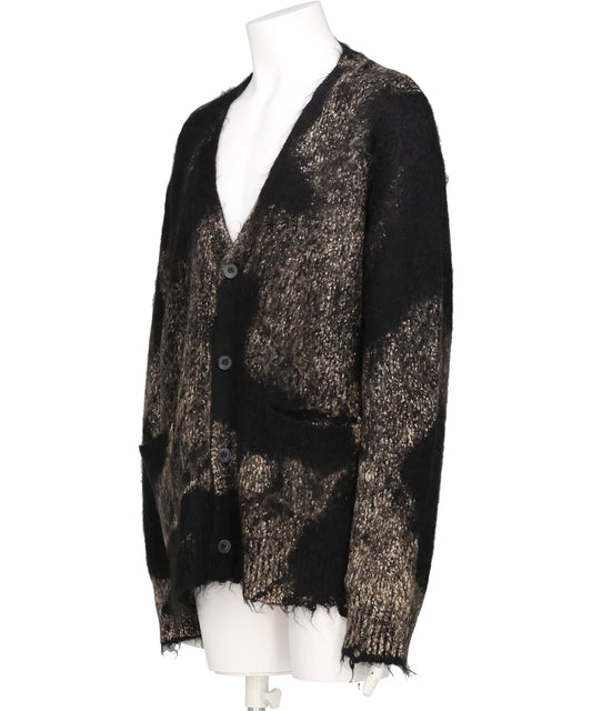 DISTRESSED MOHAIR CARDIGAN
