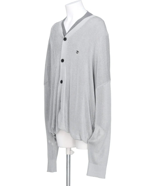 DOCKING LAME COTTON CARDIGAN KNIT
