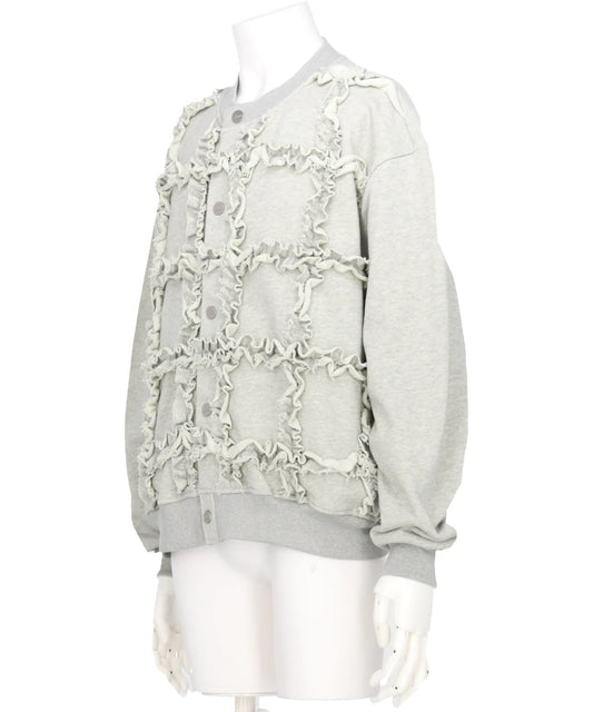 RUFFLE JERSEY CARDIGAN