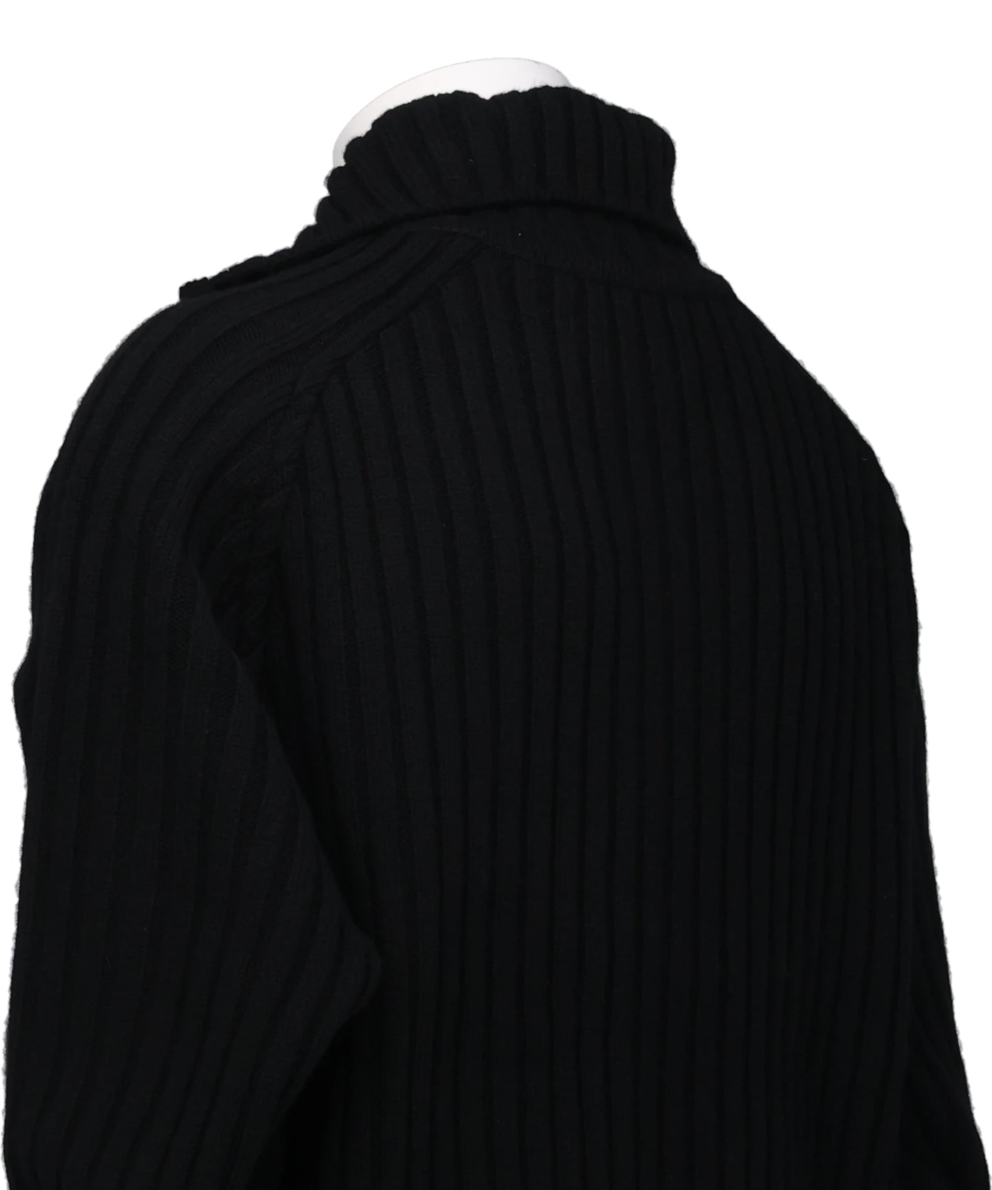WIDE RIB HIGHNECK ZIP CARDIGAN