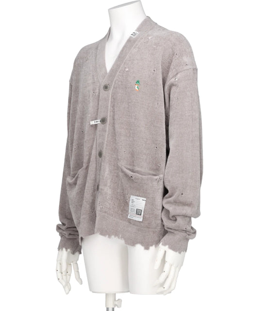 DISTRESSED KNIT CARDIGAN