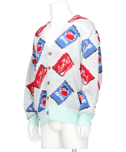 CAN ARGYLE KNIT CARDIGAN