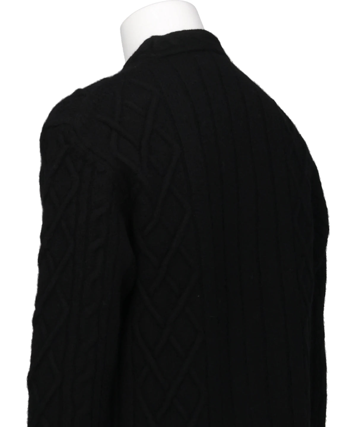 CABLE KNIT SLASH CARDIGAN W/EMB