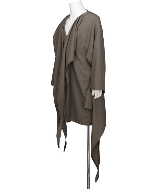 WOOL-BLEND DRAPE SCARF CARDIGAN