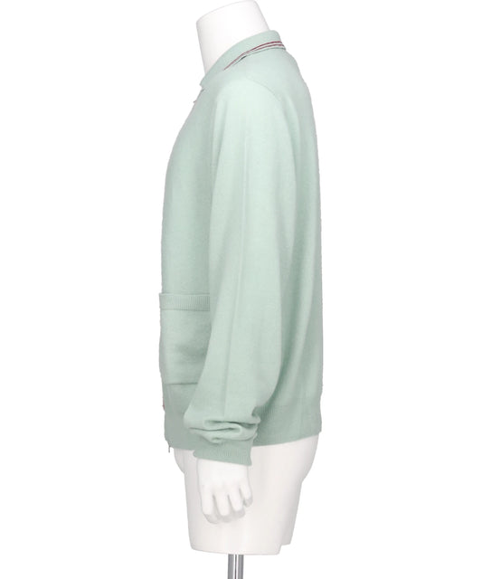 "HENRY" CASHMERE KNIT POLO CARDIGAN